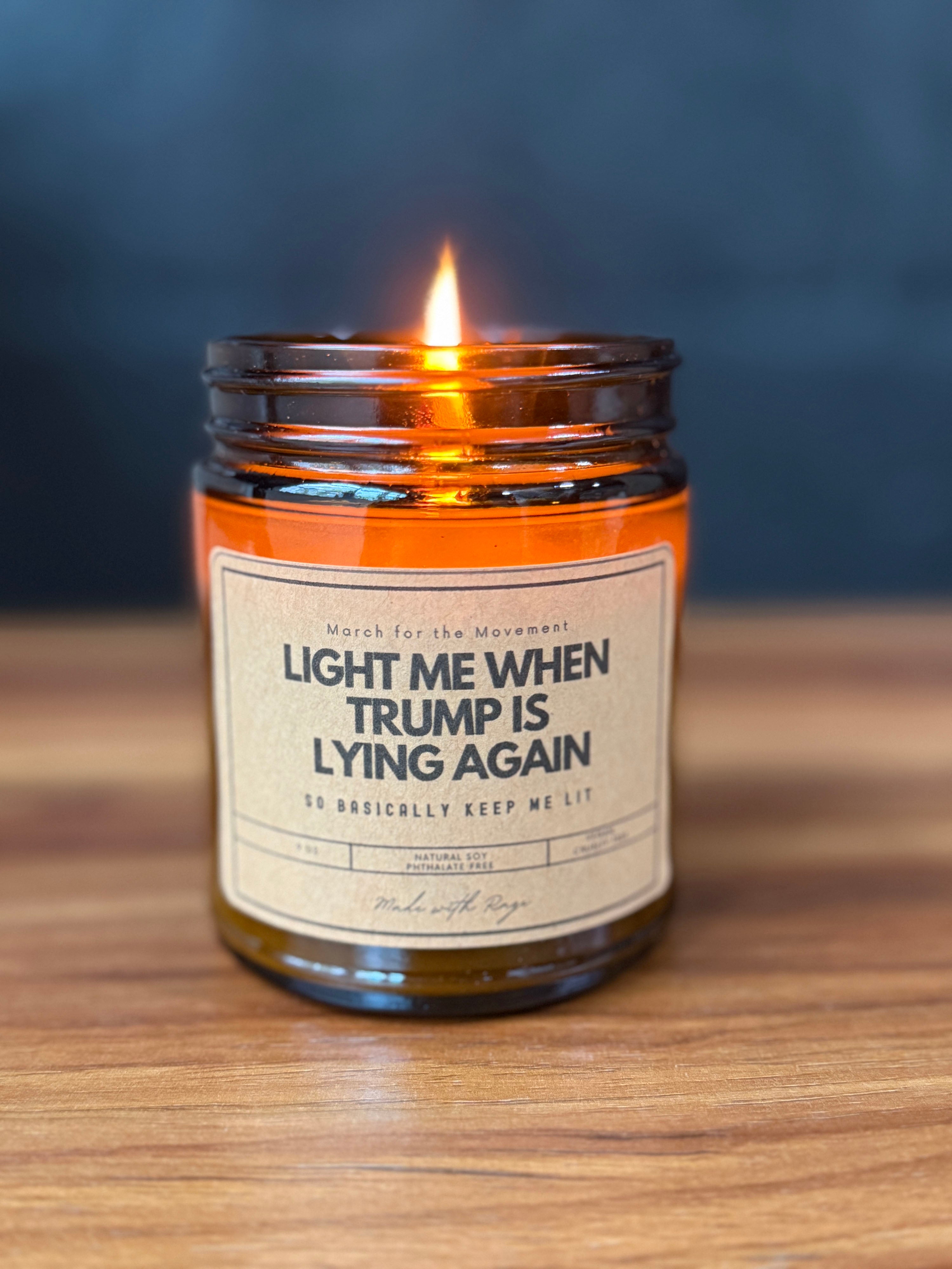 Light Me When Trump is Lying Again Scented Candle