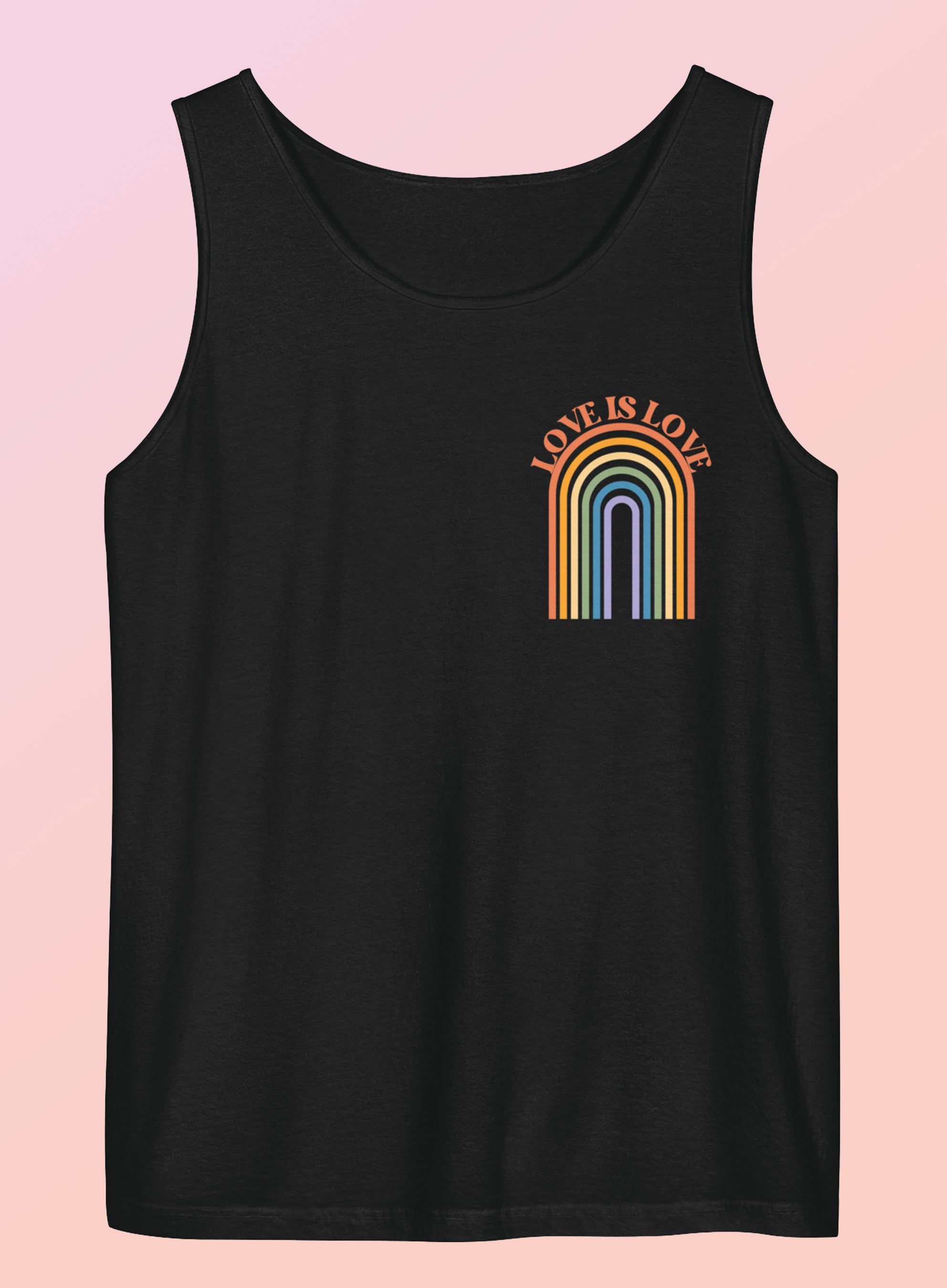 Love is Love Retro Unisex Garment-Dyed Tank Top