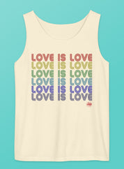 Love Is Love Unisex Garment-Dyed Tank Top