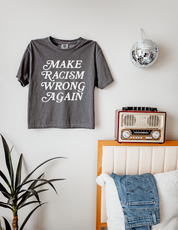 Make Racism Wrong Again Women’s Heavyweight Boxy Crop Tee