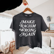 Make Racism Wrong Again Women’s Heavyweight Boxy Crop Tee