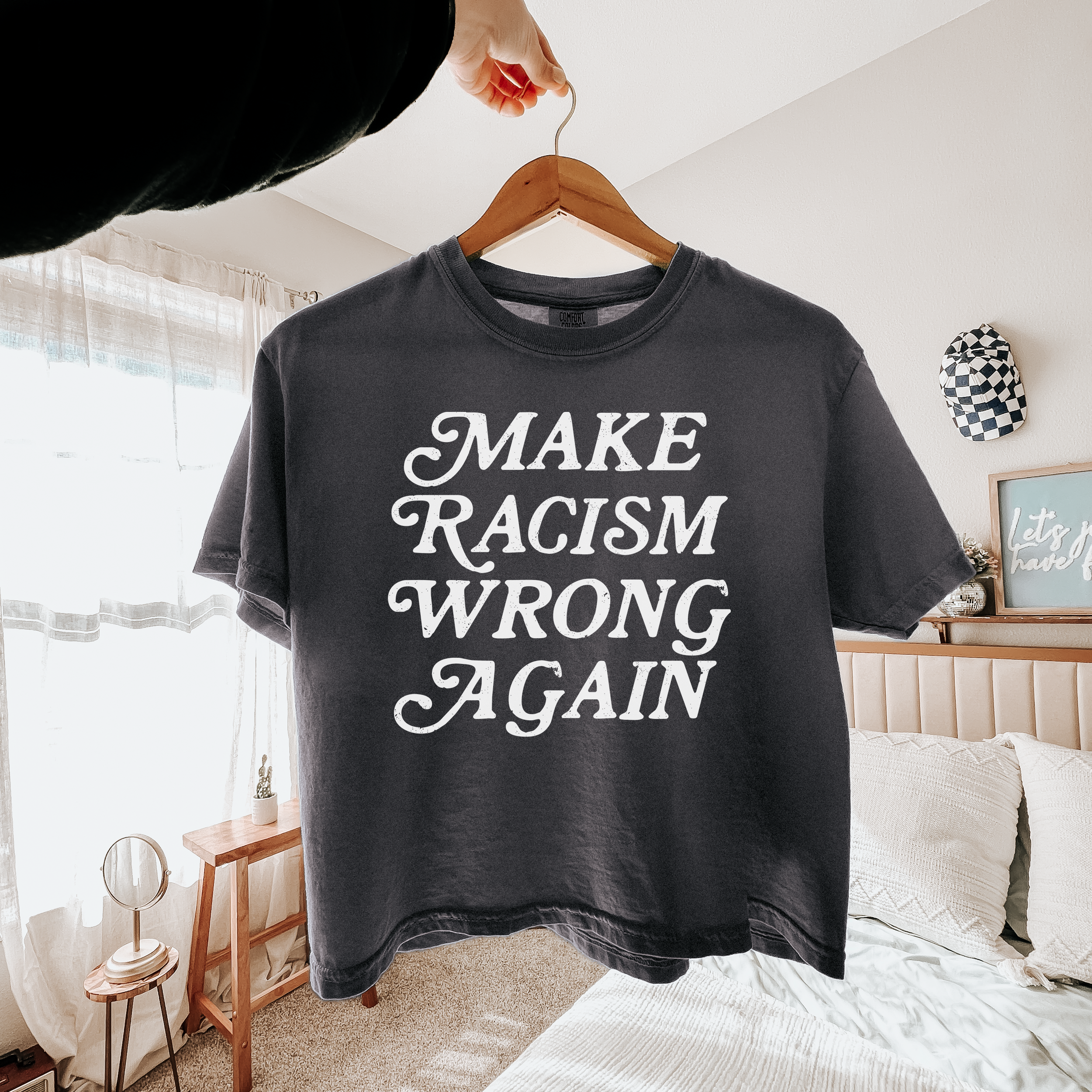 Make Racism Wrong Again Women’s Heavyweight Boxy Crop Tee