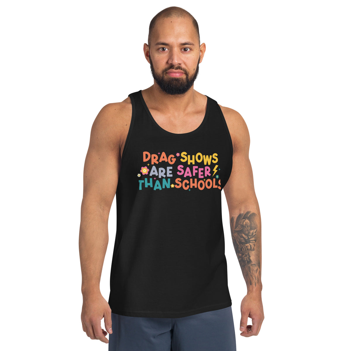 Drag Shows are Safer Than Schools Unisex Tank Top