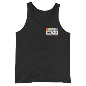 She Her Pronouns Pride Unisex Tank Top