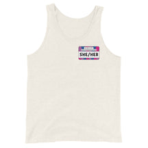 She/Her Pronouns Bi Pride Unisex Tank Top