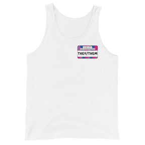 They/Them Pronouns Bi Pride Unisex Tank Top