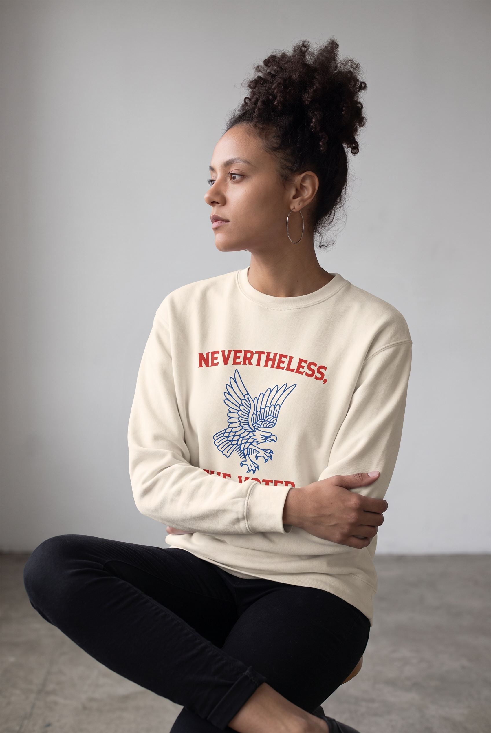 Nevertheless She Voted Premium Crew Neck Sweatshirt