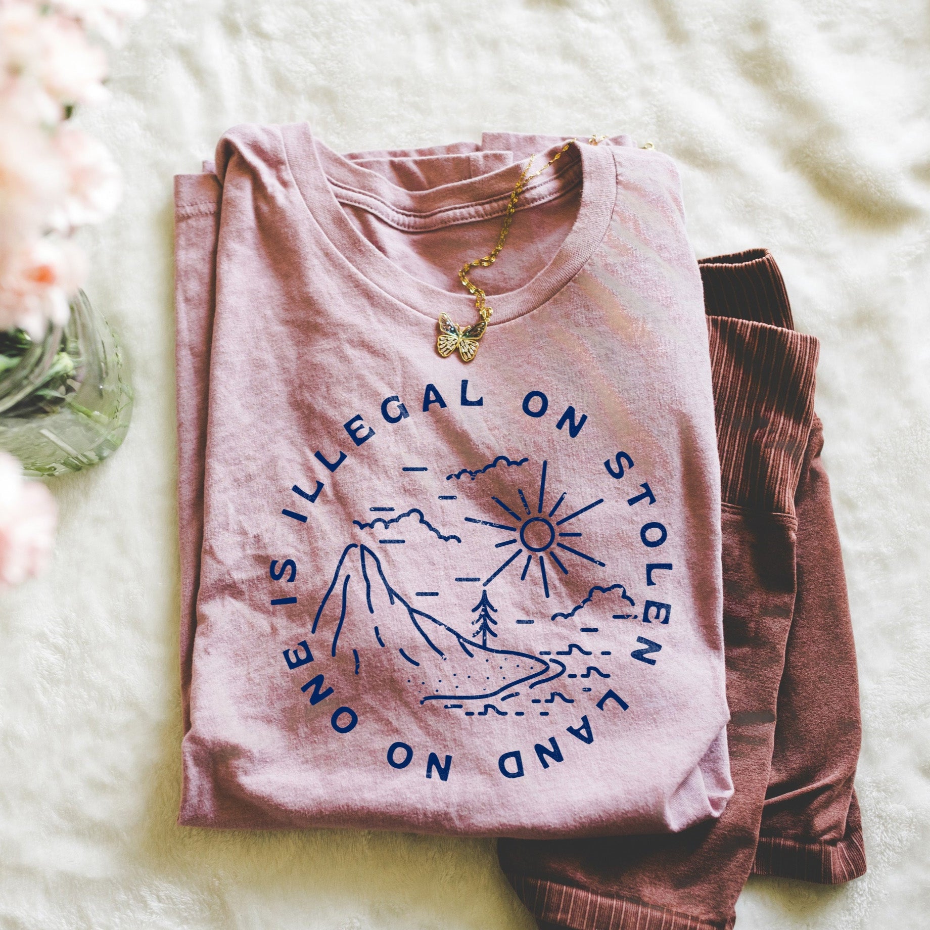 No One Is Illegal On Stolen Land T-Shirt