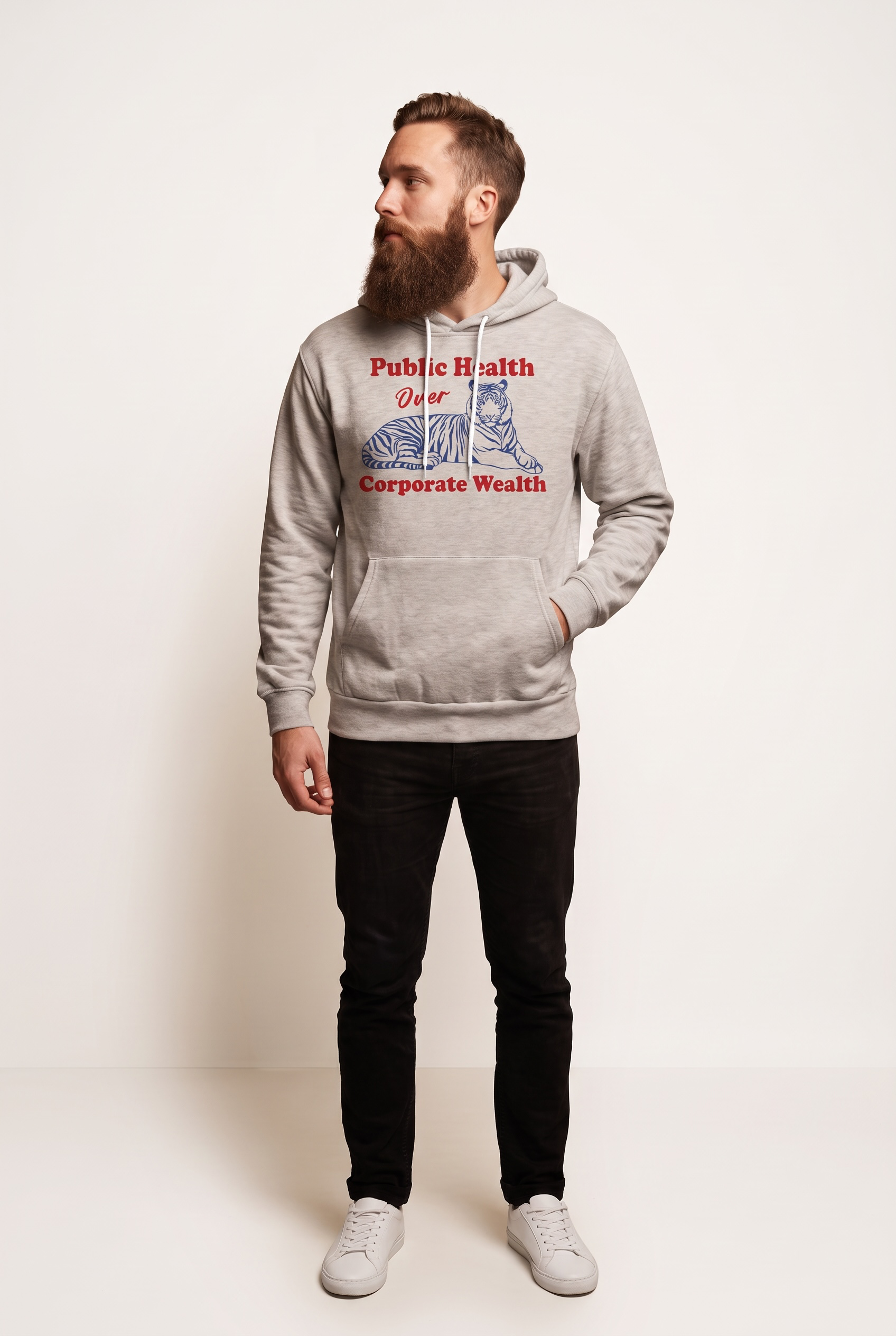 Public Health Over Corporate Wealth Premium Soft Midweight Hoodie