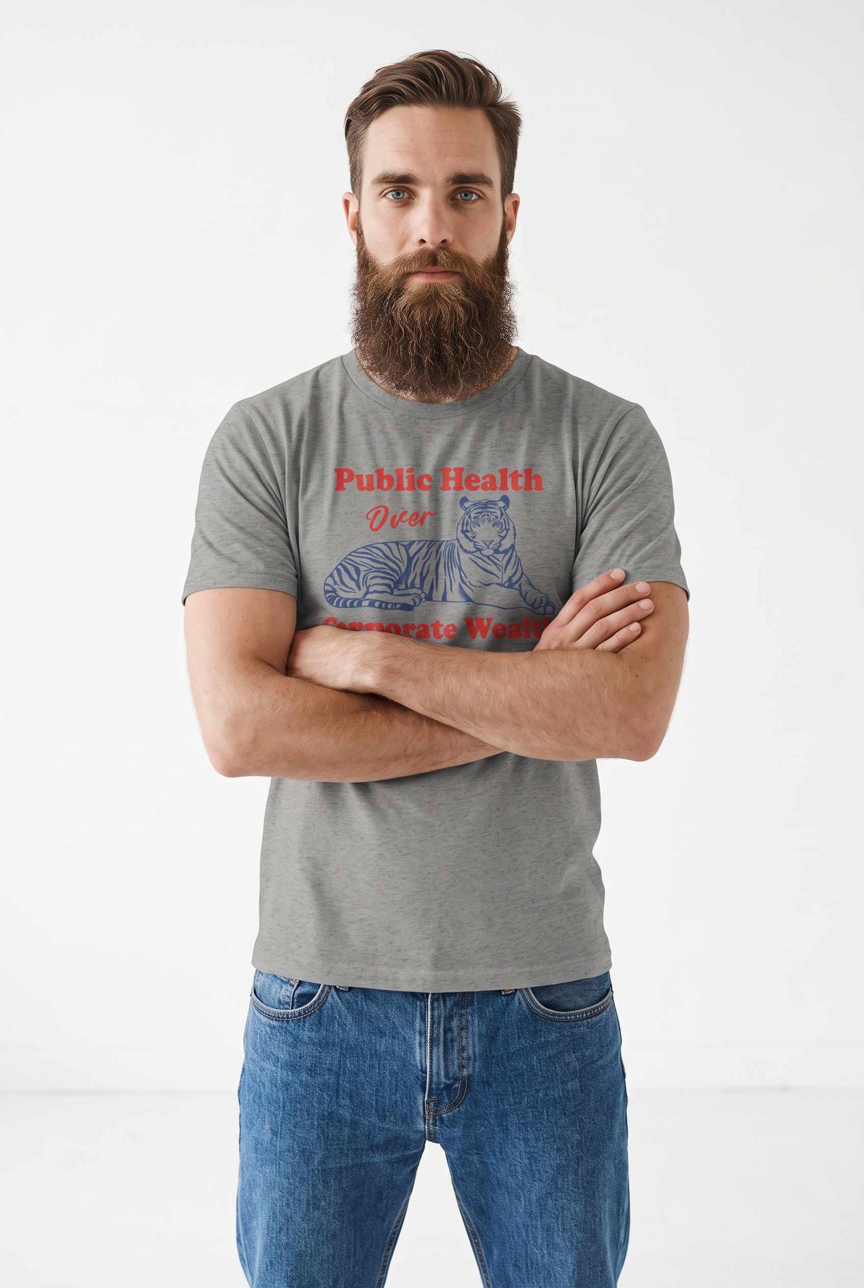 Public Health Over Corporate Wealth Triblend T-shirt
