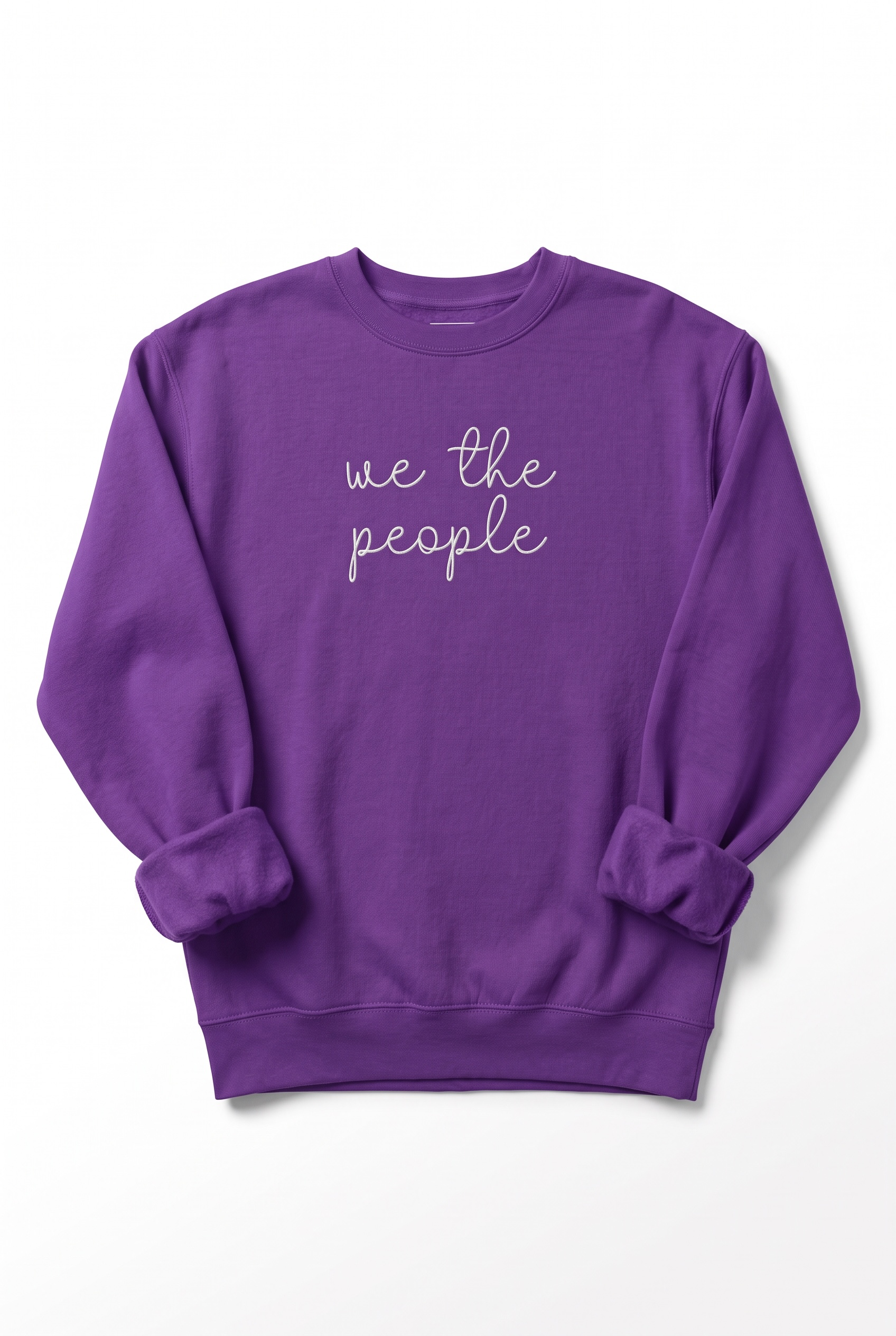 We The People - Embroidered Premium Crew Neck Sweatshirt