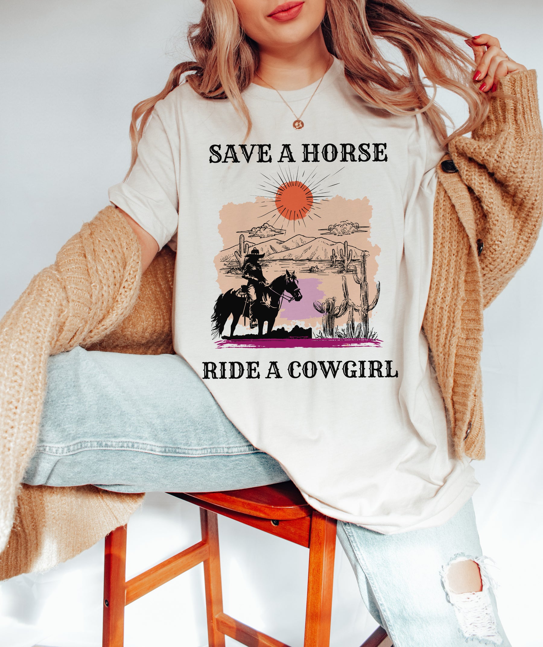 Save a Horse Ride a Cowgirl T-Shirt