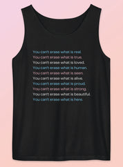 You Can't Erase What is Real Unisex Garment-Dyed Tank Top