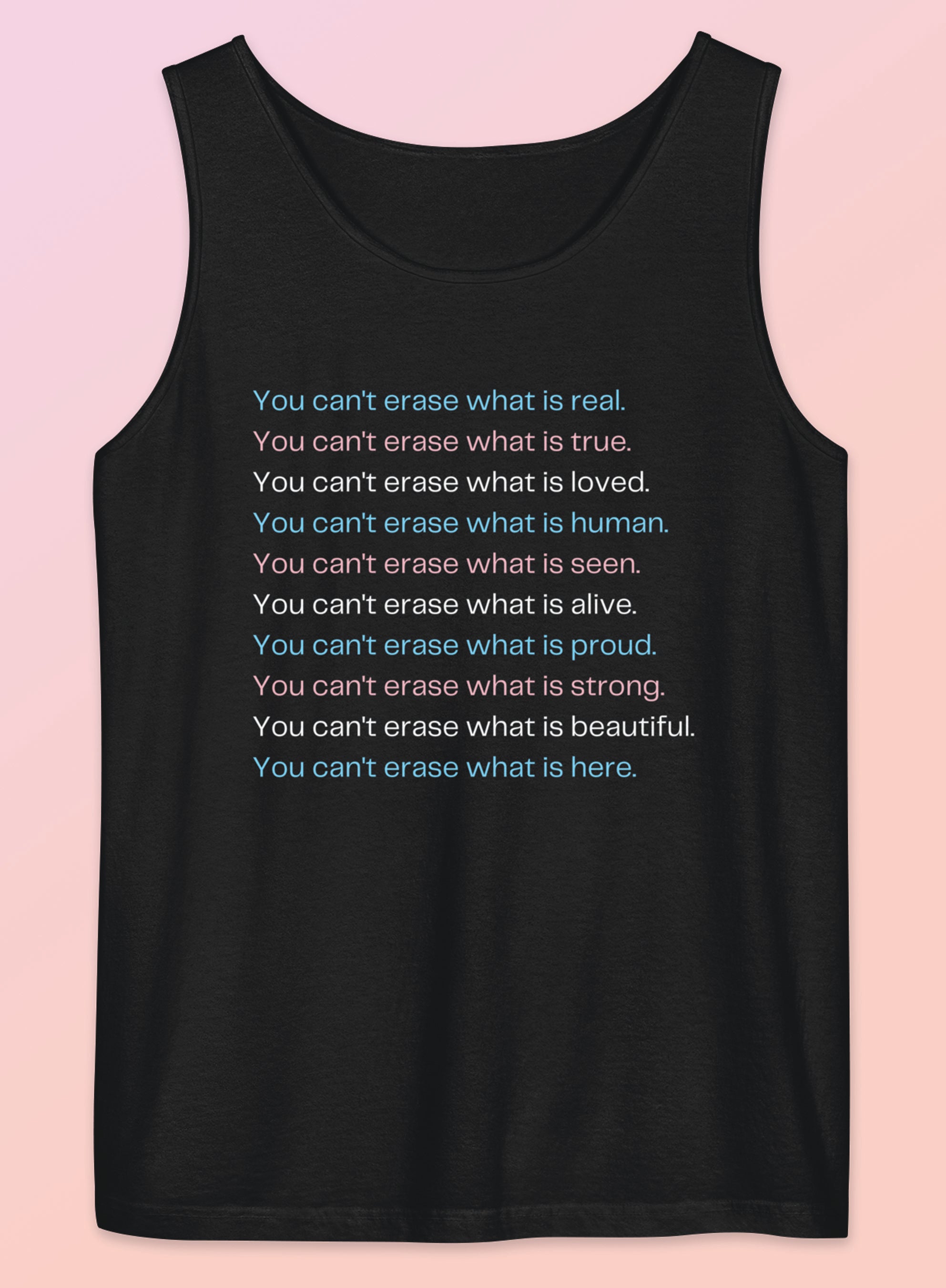 You Can't Erase What is Real Unisex Garment-Dyed Tank Top
