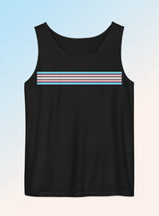 Trans Pride Stripes Unisex Garment-Dyed Tank Top