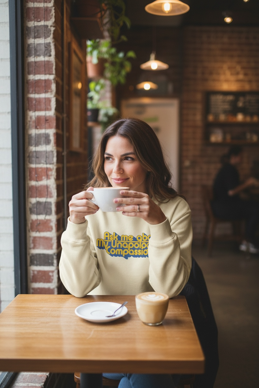 Ask Me About My Unapologetic Compassion — Premium Sweatshirt