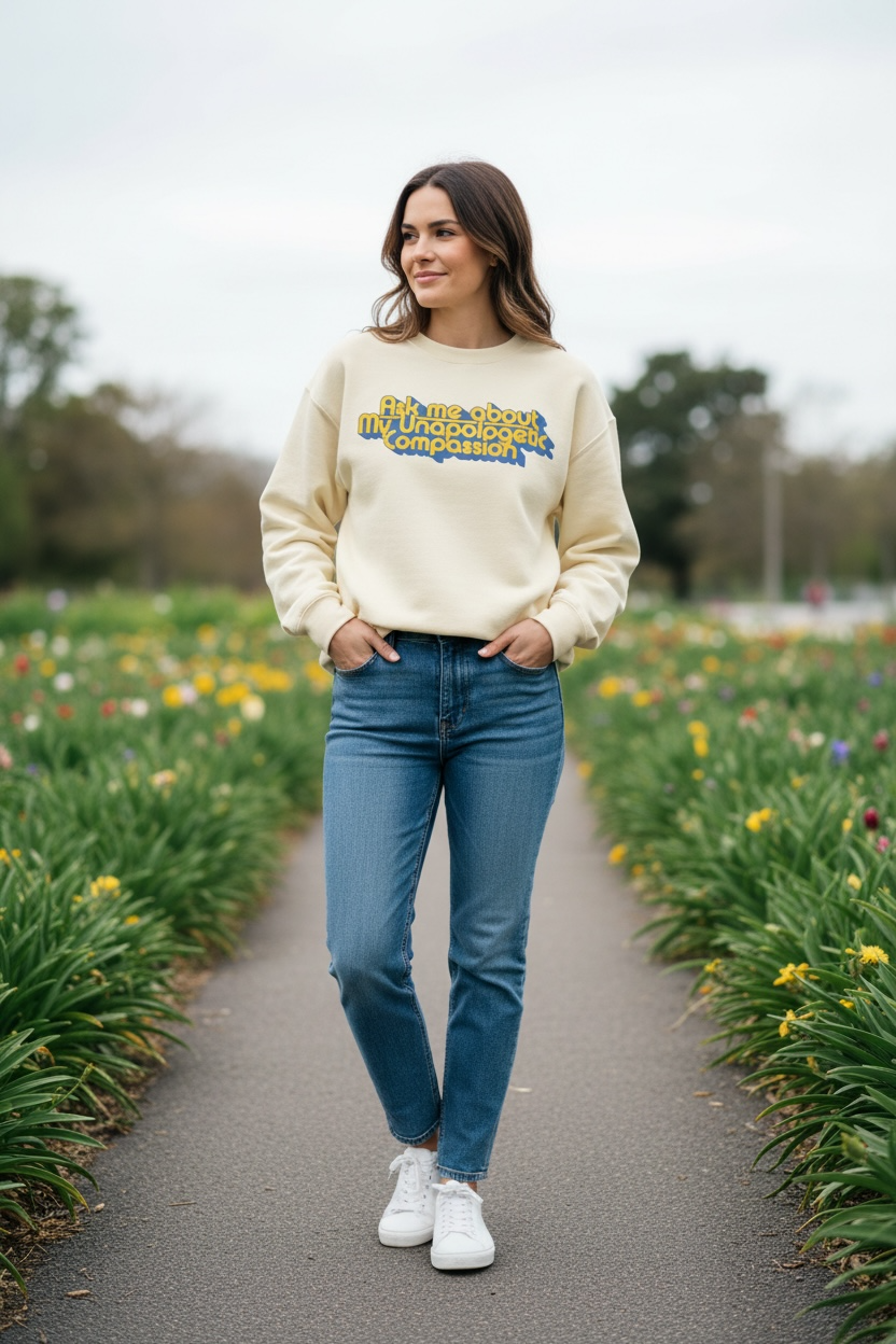 Ask Me About My Unapologetic Compassion — Premium Sweatshirt