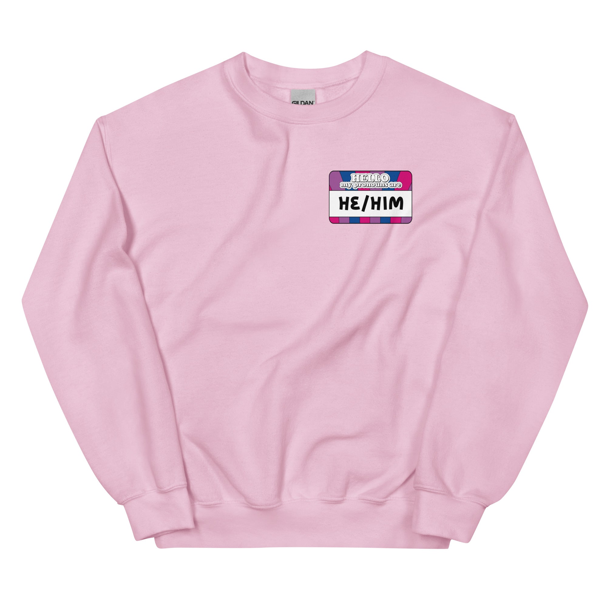 He/Him Pronouns Bi Pride Sweatshirt