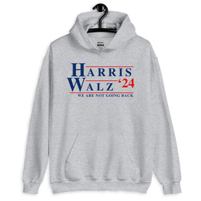 Kamala Harris Tim Walz We Are Not Going Back Unisex Hoodie