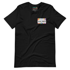 She Her Pronouns Pride T-Shirt