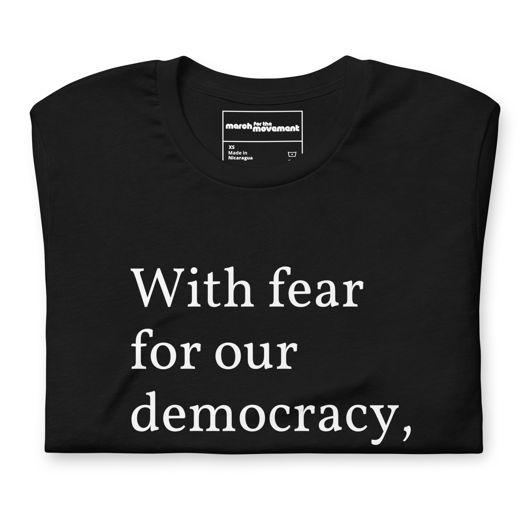 With Fear For Our Democracy, I Dissent T-Shirt