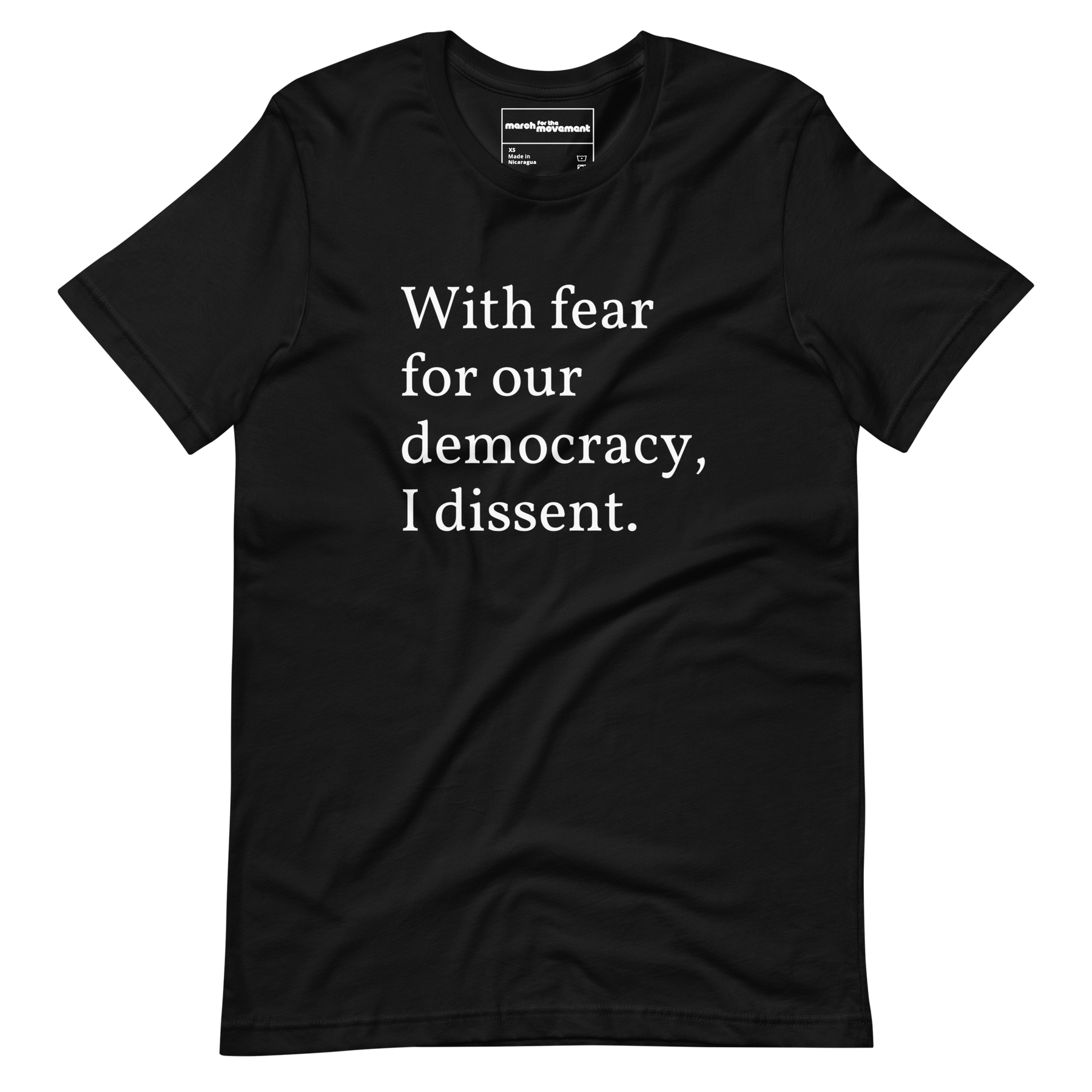 With Fear For Our Democracy, I Dissent T-Shirt