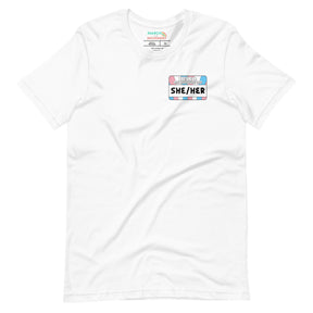 She/Her Pronouns Trans Pride T-Shirt