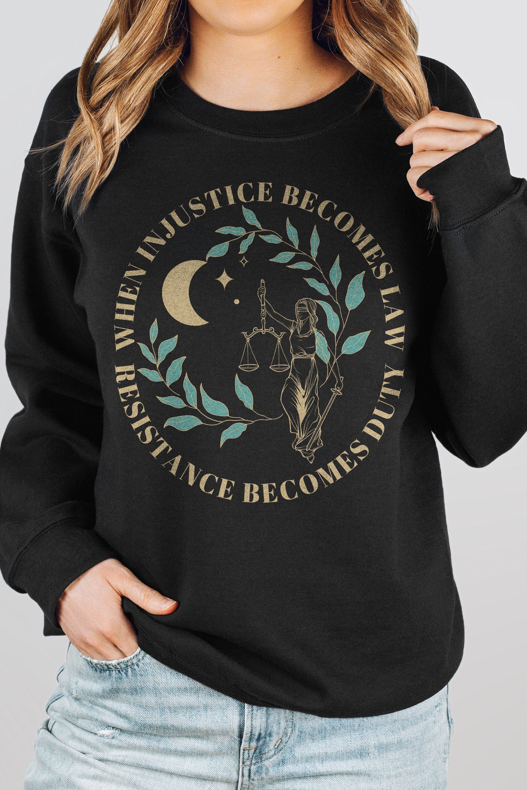 When Injustice Becomes Law Premium Crew Neck Sweatshirt