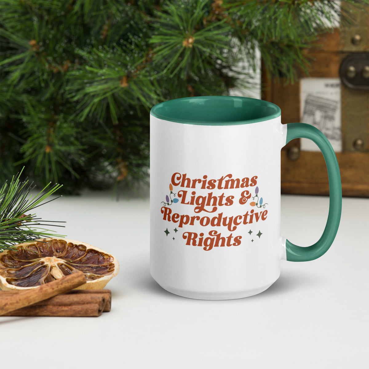 Christmas Lights and Reproductive Rights Mug