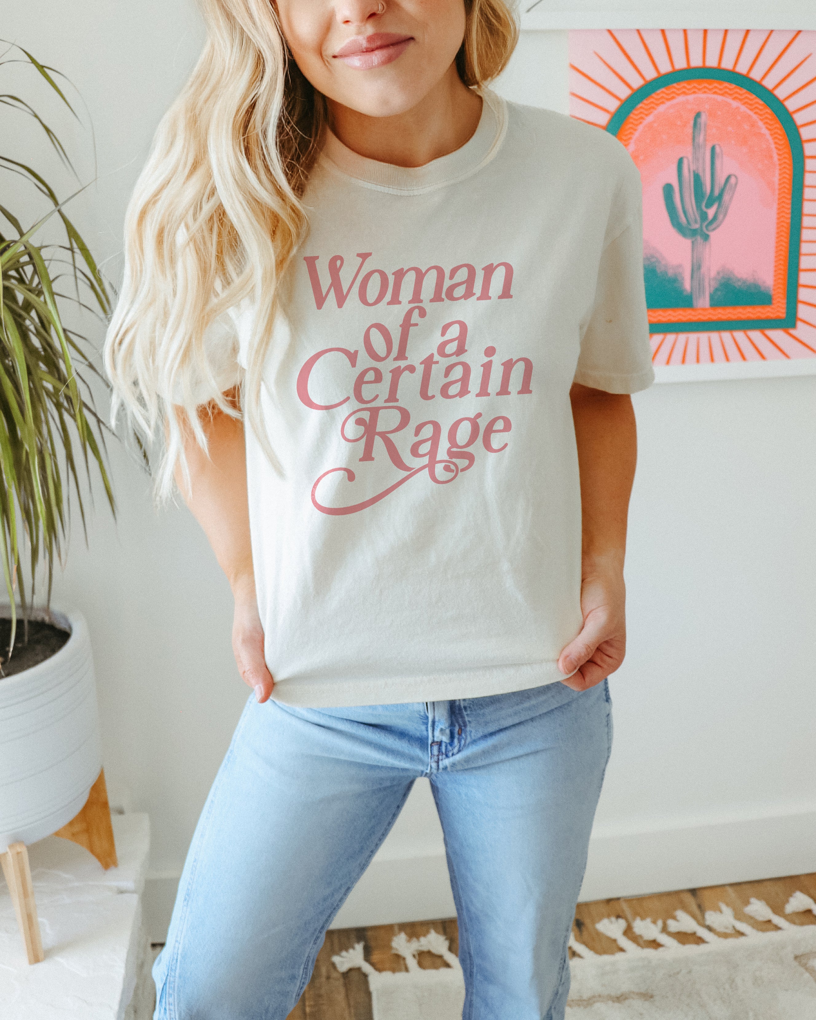 Woman Of A Certain Rage — Women's Heavyweight Boxy Crop Tee