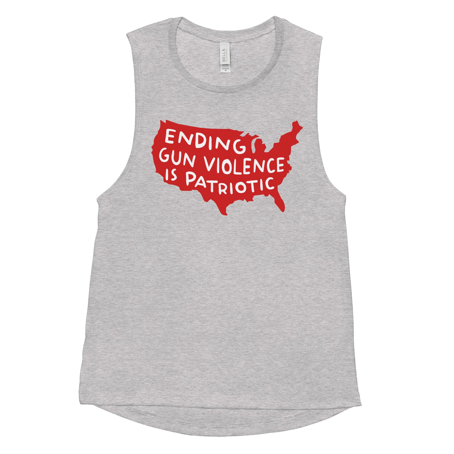 Ending Gun Violence is Patriotic Women's Muscle Tank