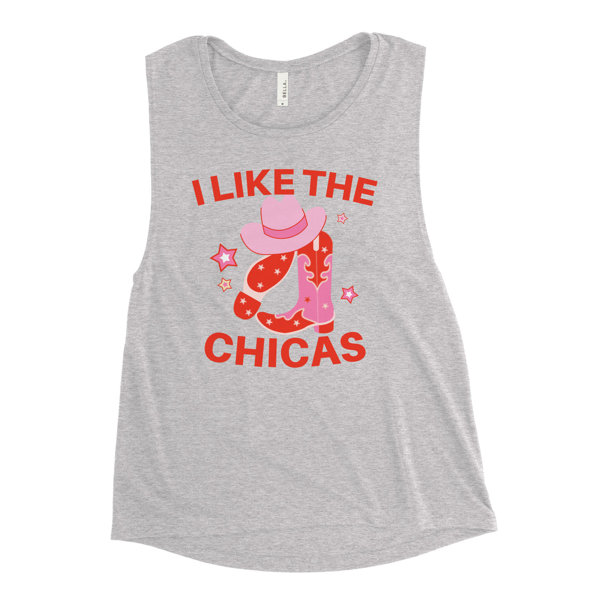 I Like The Chicas Lesbian Sapphic Pride Women's Muscle Tank