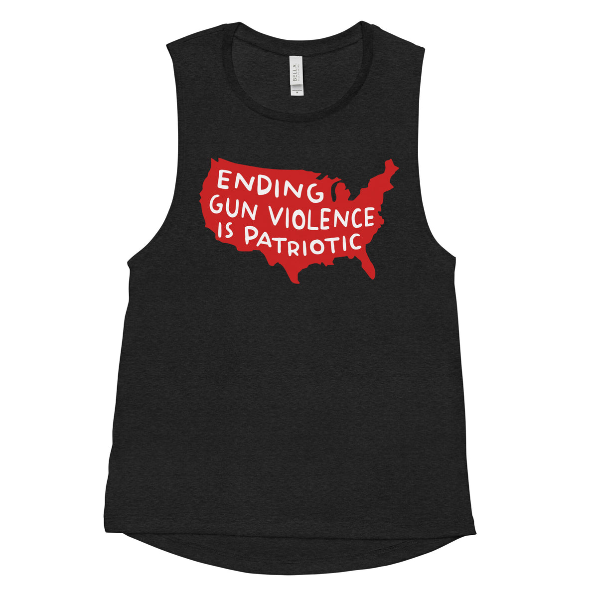 Ending Gun Violence is Patriotic Women's Muscle Tank