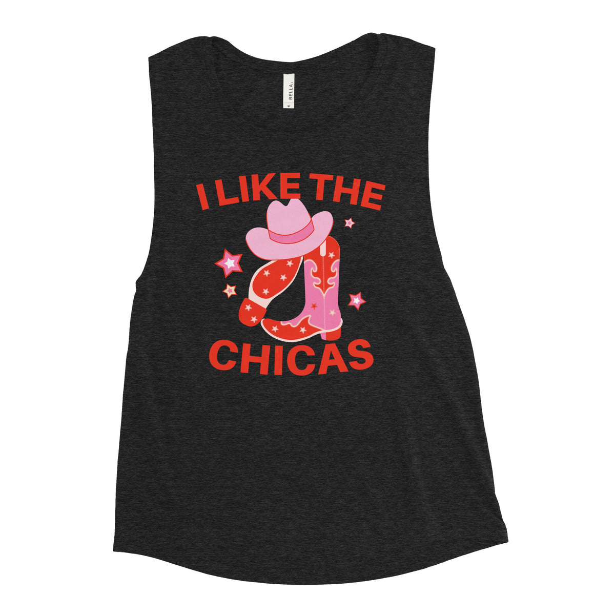 I Like The Chicas Lesbian Sapphic Pride Women's Muscle Tank