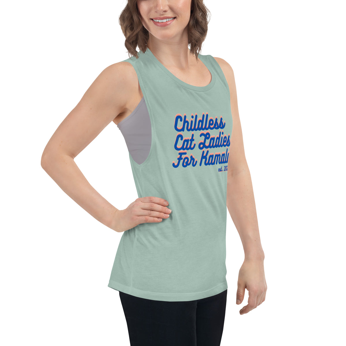 Childless Cat Ladies for Kamala Women's Muscle Tank