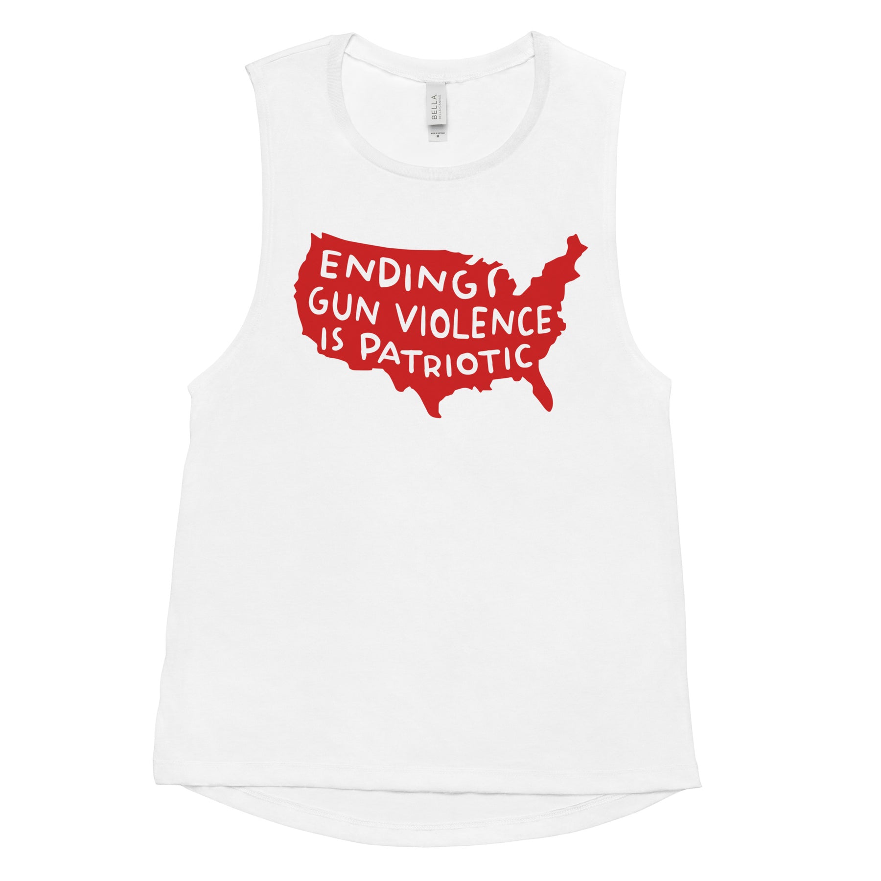 Ending Gun Violence is Patriotic Women's Muscle Tank