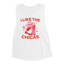 I Like The Chicas Lesbian Sapphic Pride Women's Muscle Tank