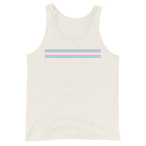 Trans Pride Stripes Unisex Tank Top