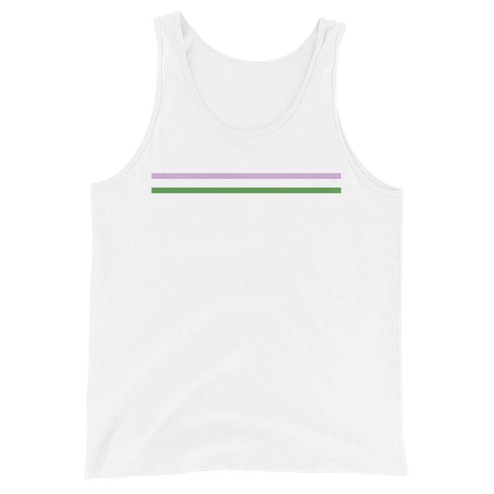 Genderqueer Pride Stripes Unisex Tank Top