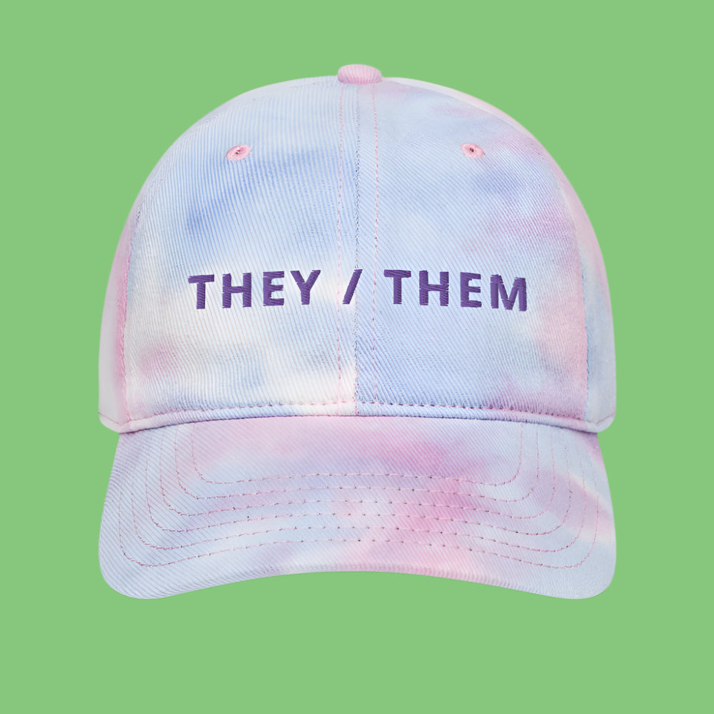 They / Them Pronouns Tie Dye Hat