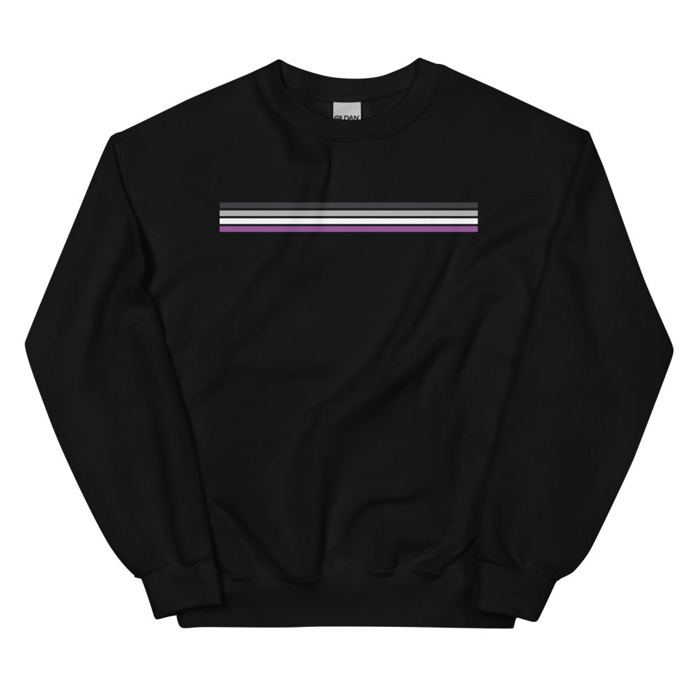 Asexual Pride Stripes Minimalist Sweatshirt