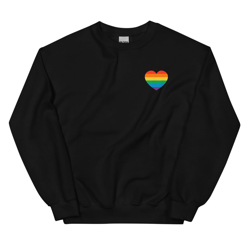 Rainbow Heart Pocket Sweatshirt