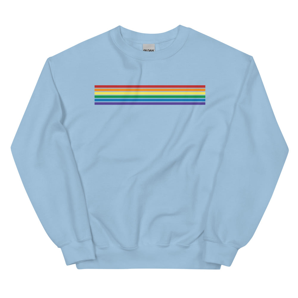 Gay Pride Stripes Minimalist Sweatshirt