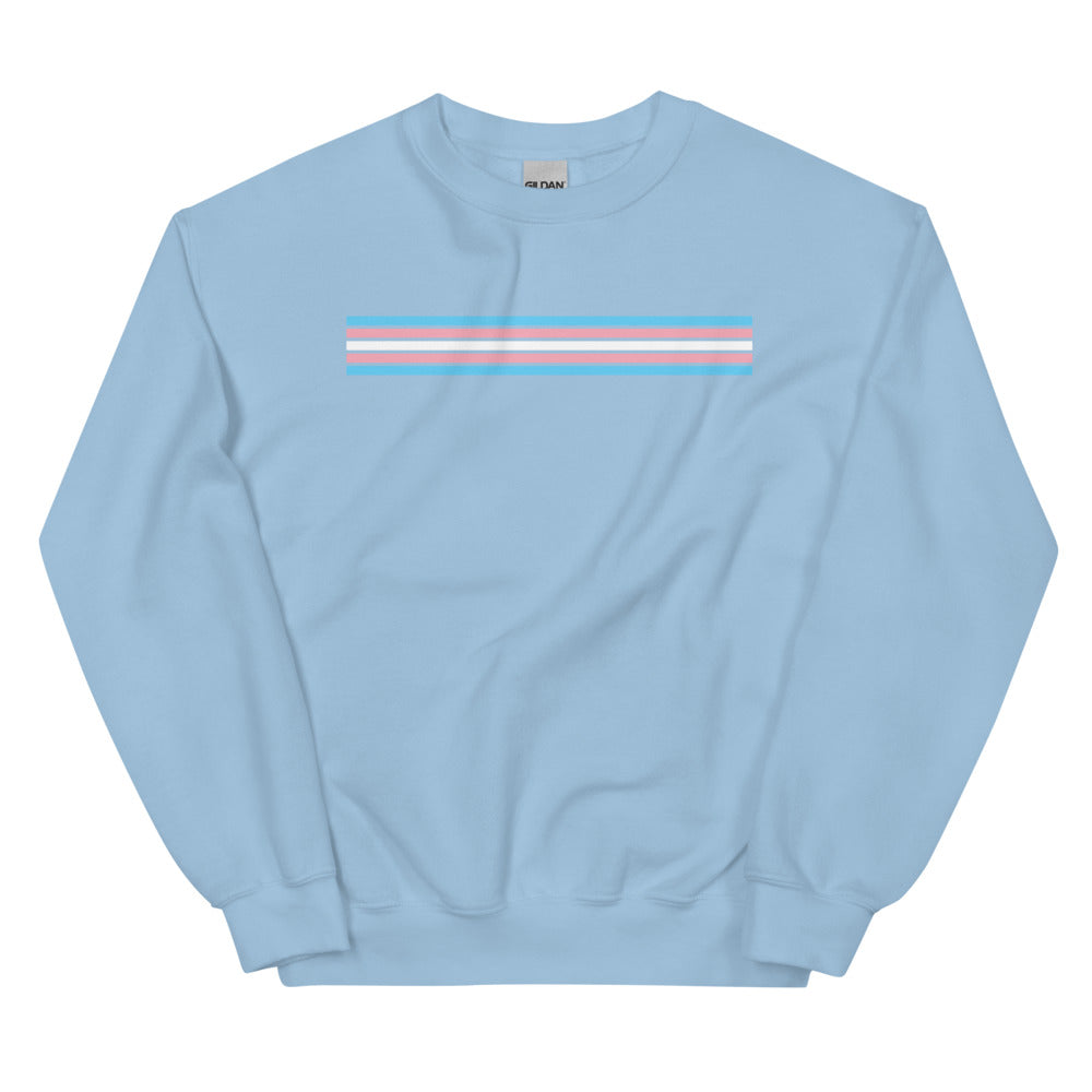 Trans Pride Stripes Minimalist Sweatshirt