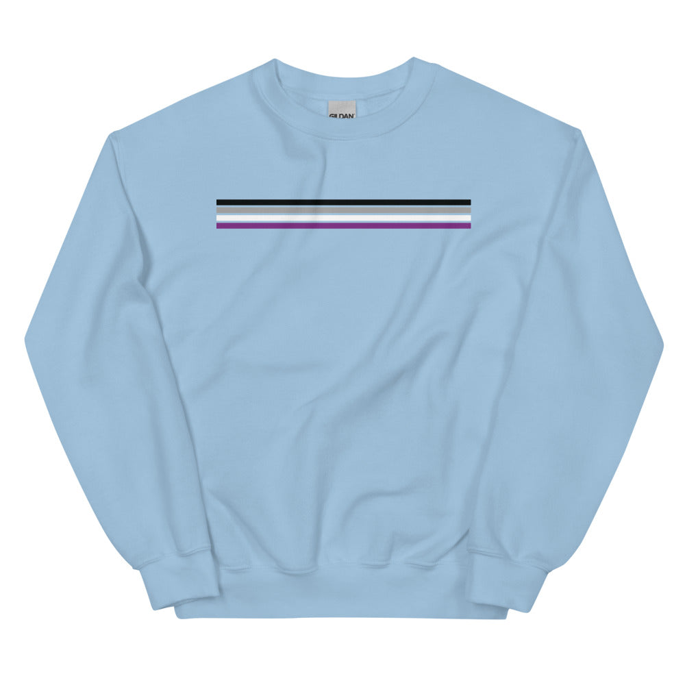 Asexual Pride Stripes Minimalist Sweatshirt