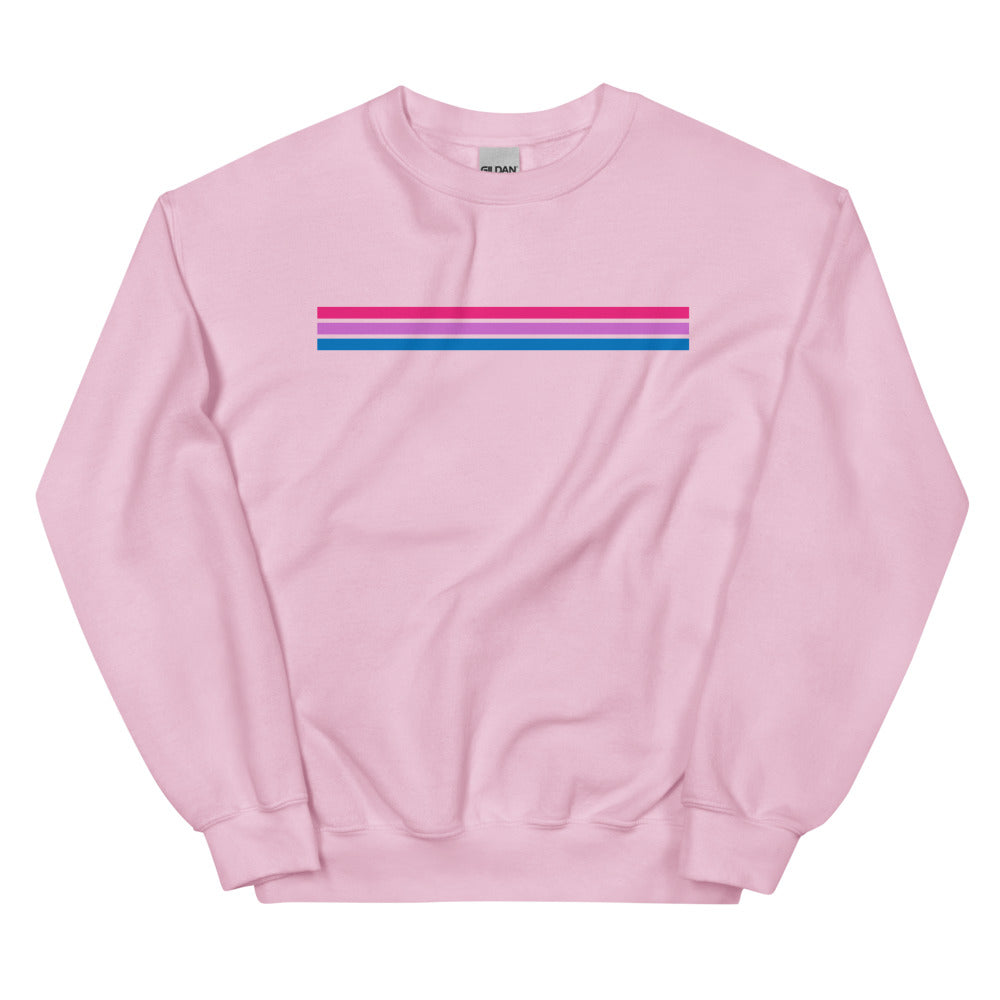 Bi Pride Stripes Minimalist Sweatshirt
