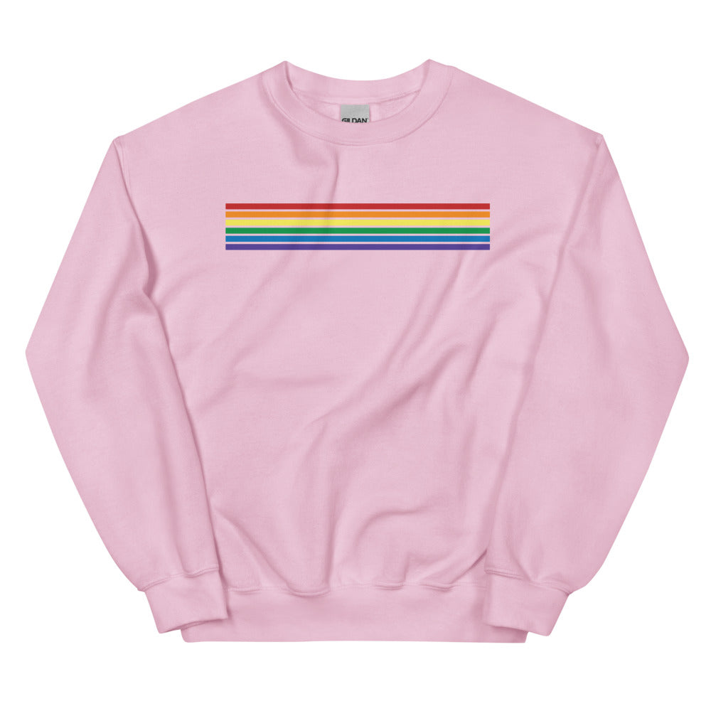 Gay Pride Stripes Minimalist Sweatshirt