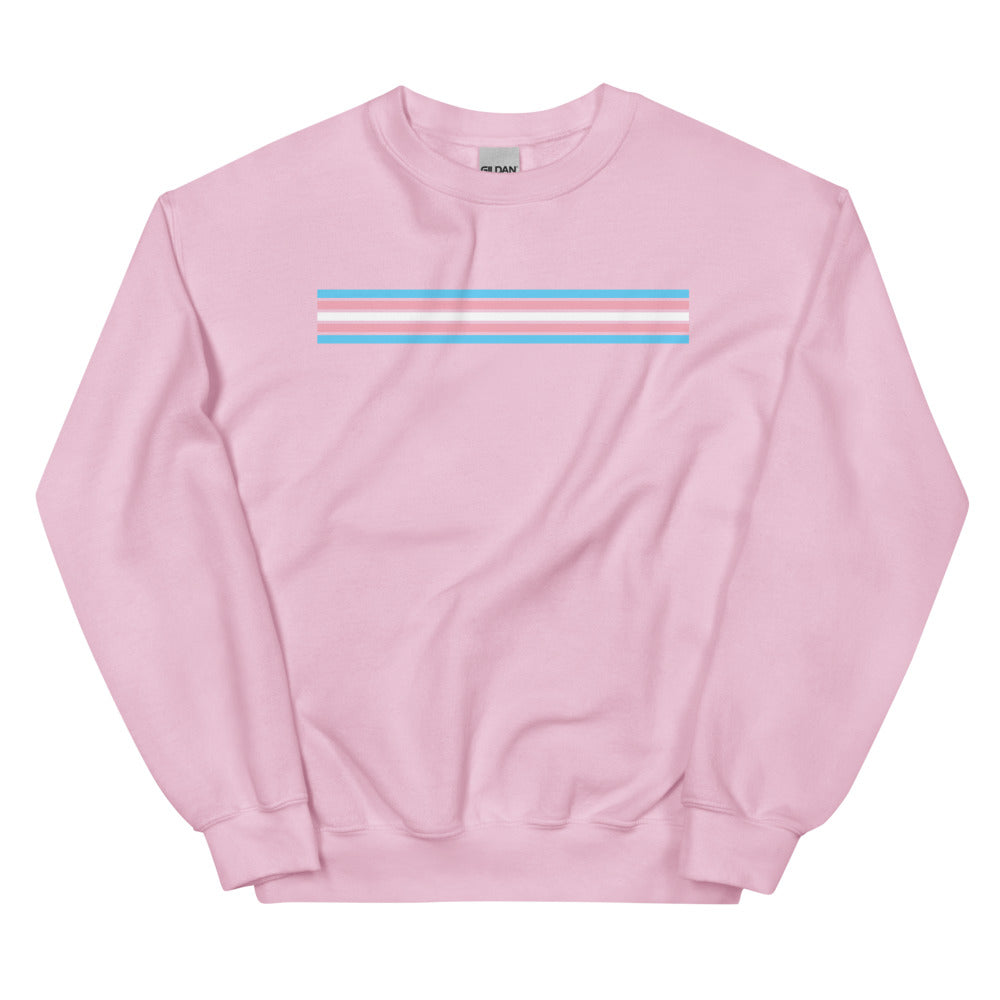 Trans Pride Stripes Minimalist Sweatshirt