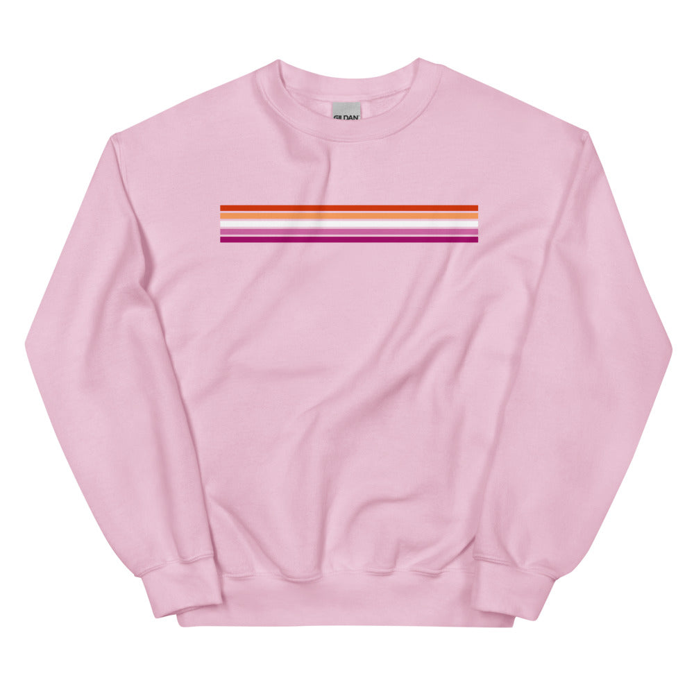 Lesbian Pride Stripes Minimalist Sweatshirt
