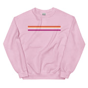 Lesbian Pride Stripes Minimalist Sweatshirt